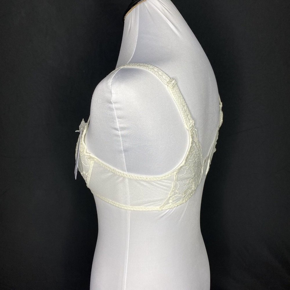 Simone Perele Paris Half Cup Bra 38B Promesse Demi Cup Natural Cream Unpadded - Picture 10 of 12